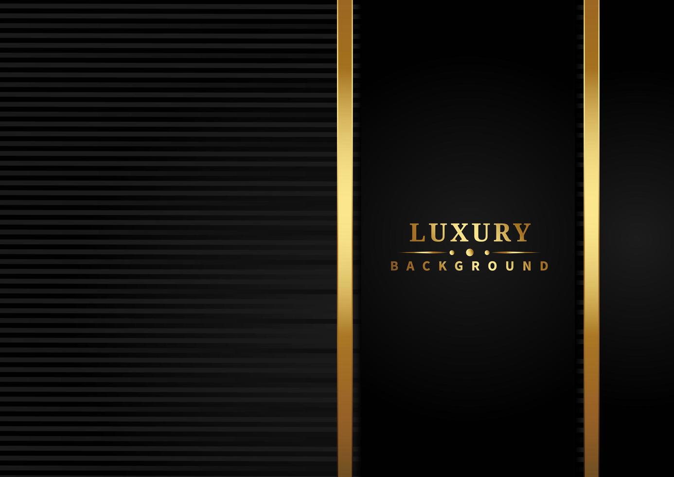 Abstract dark background with luxury golden stripes vector
