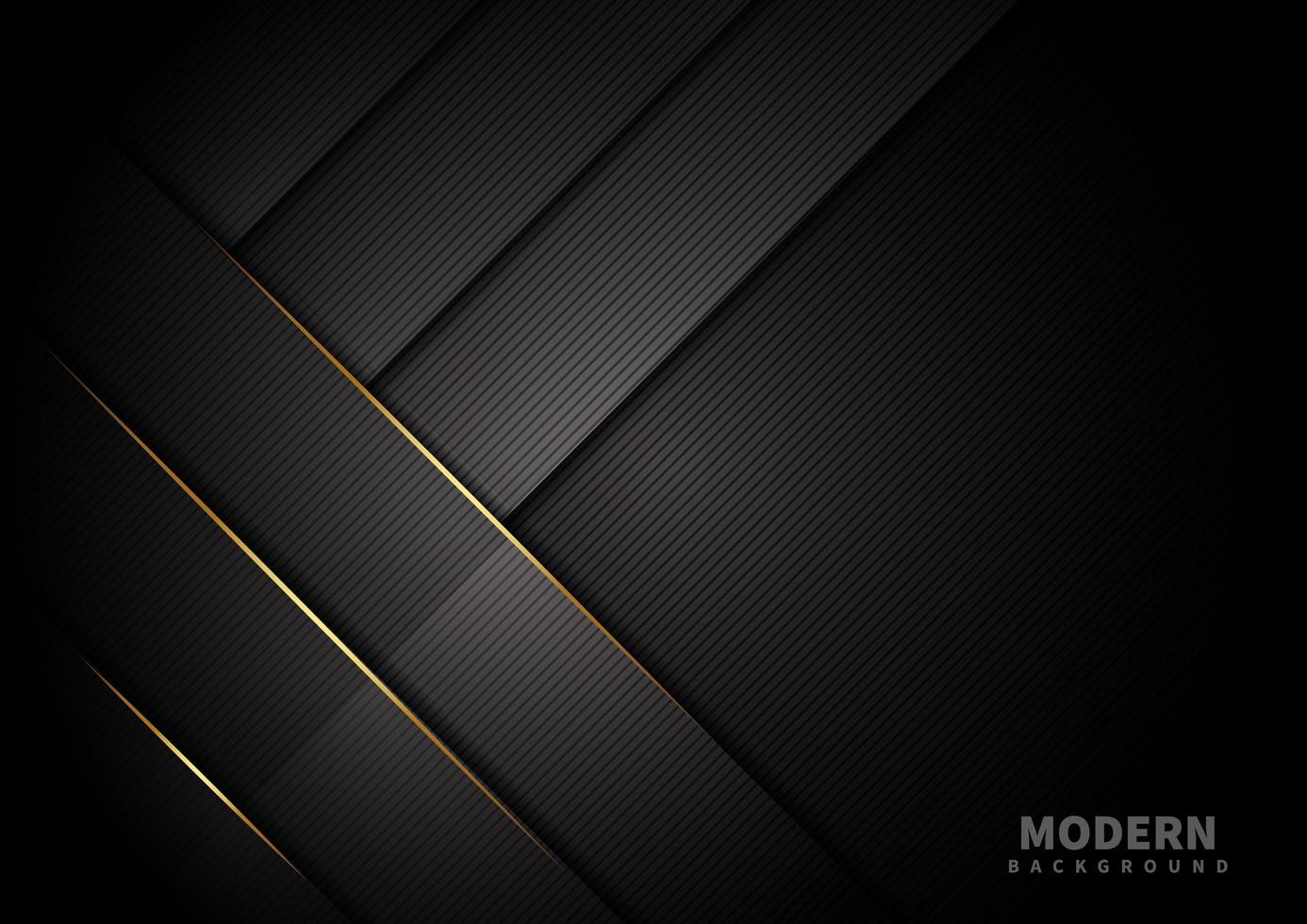 Abstract dark background with overlapping luxury shapes vector