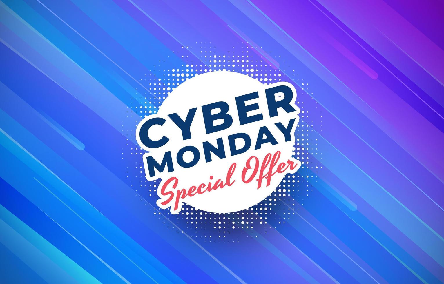 Modern Tech Cyber Monday Special Offer vector