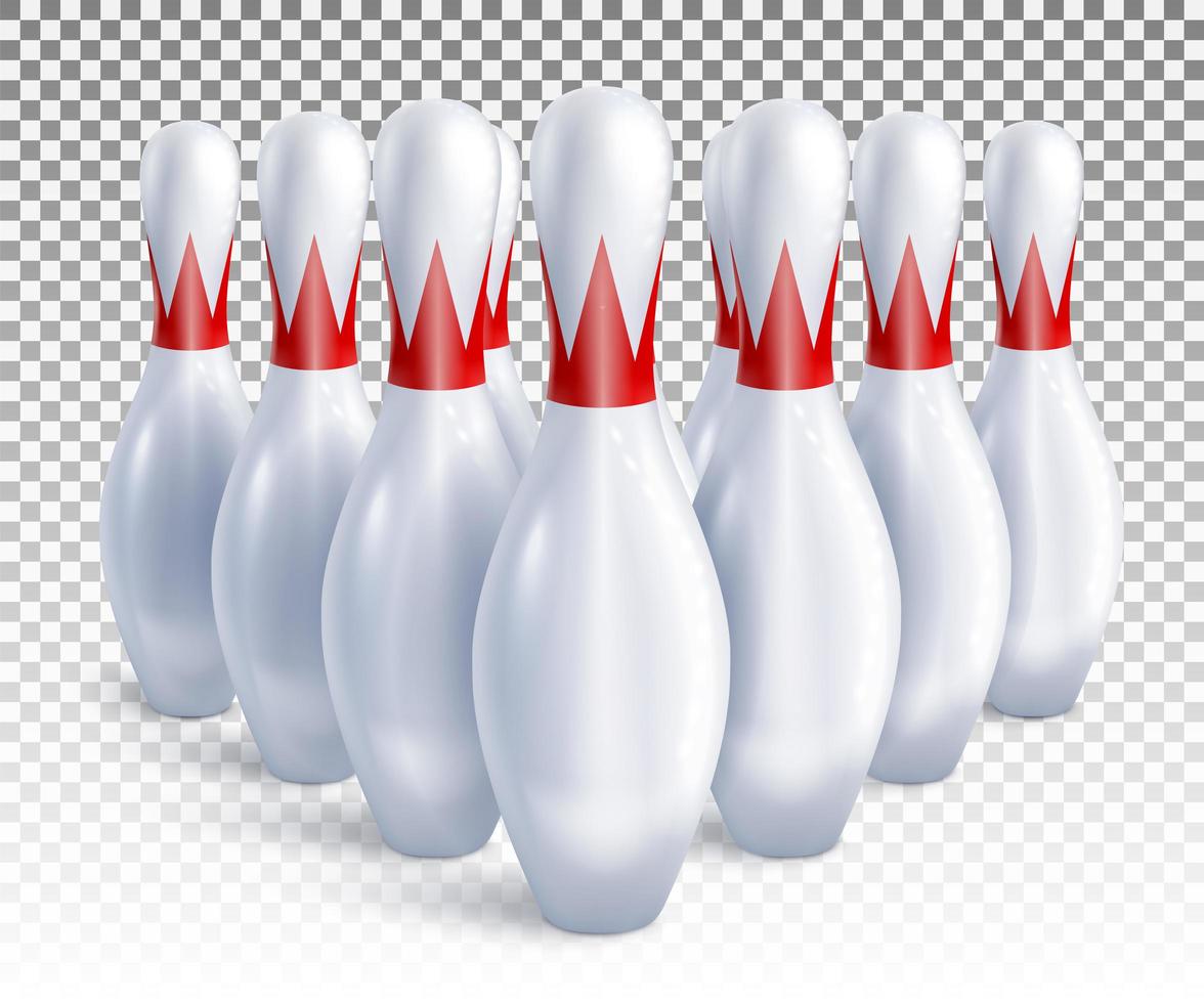 Bowling pins set vector