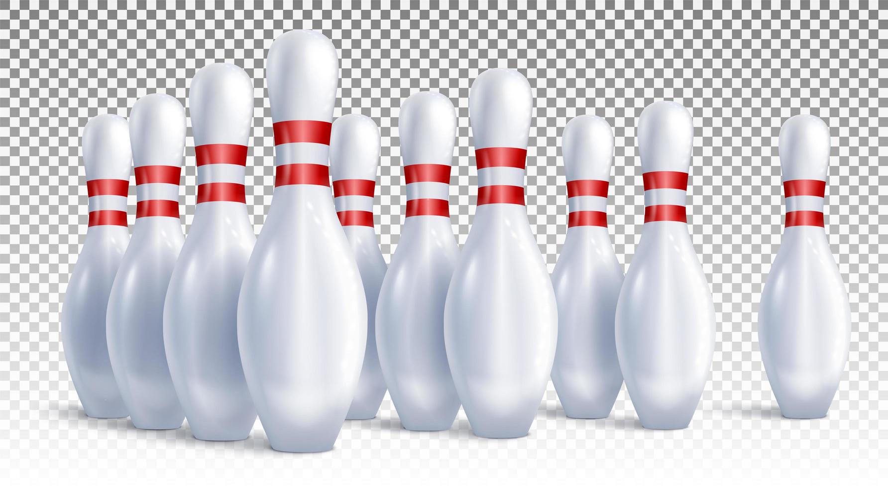 Bowling pins set vector