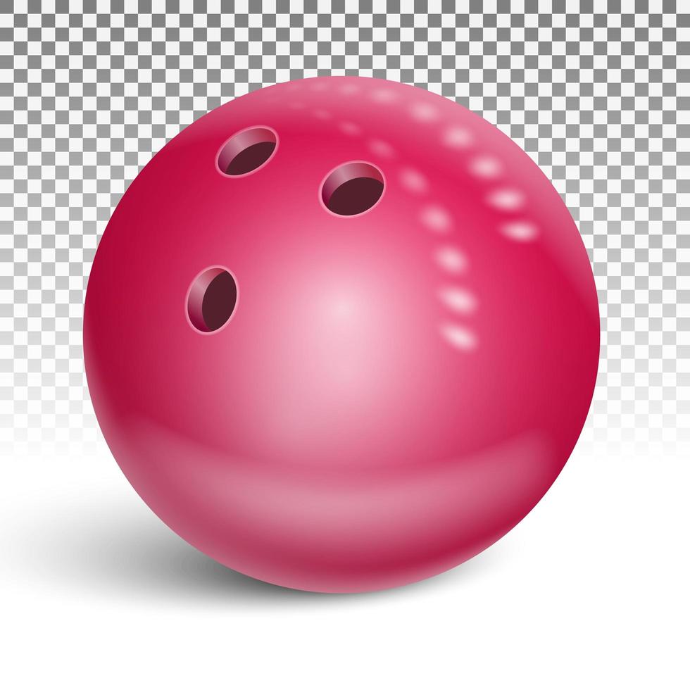 Red bowling ball vector