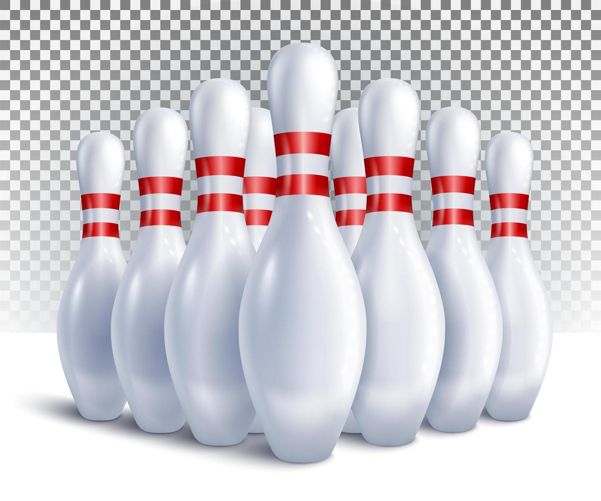 Bowling pins set vector