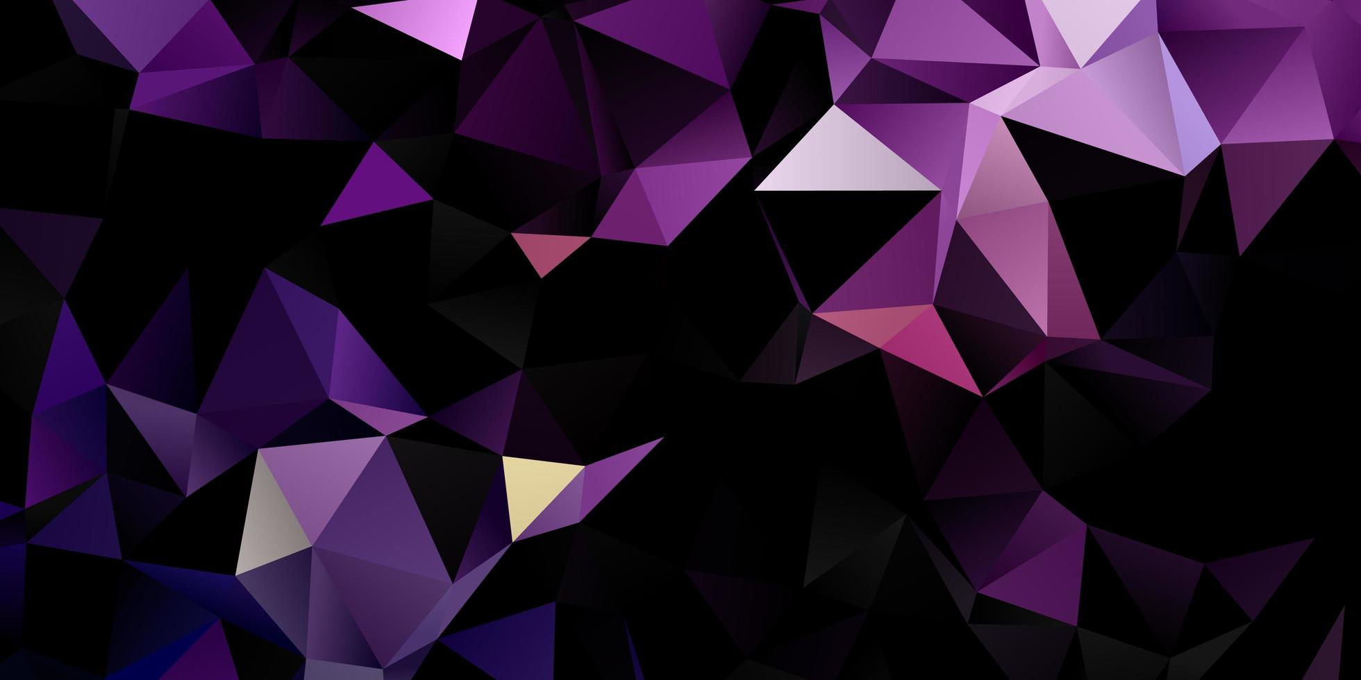 Banner with dark low poly shapes vector