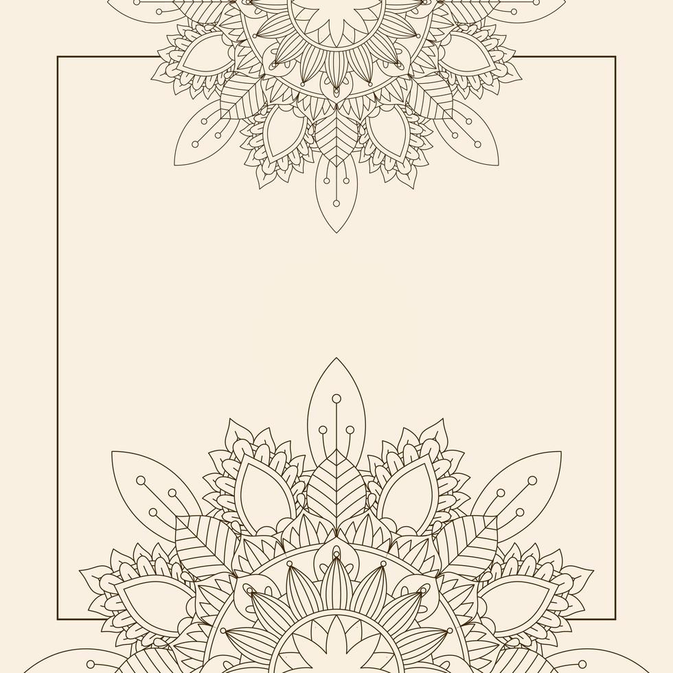 Decorative background with floral mandala vector