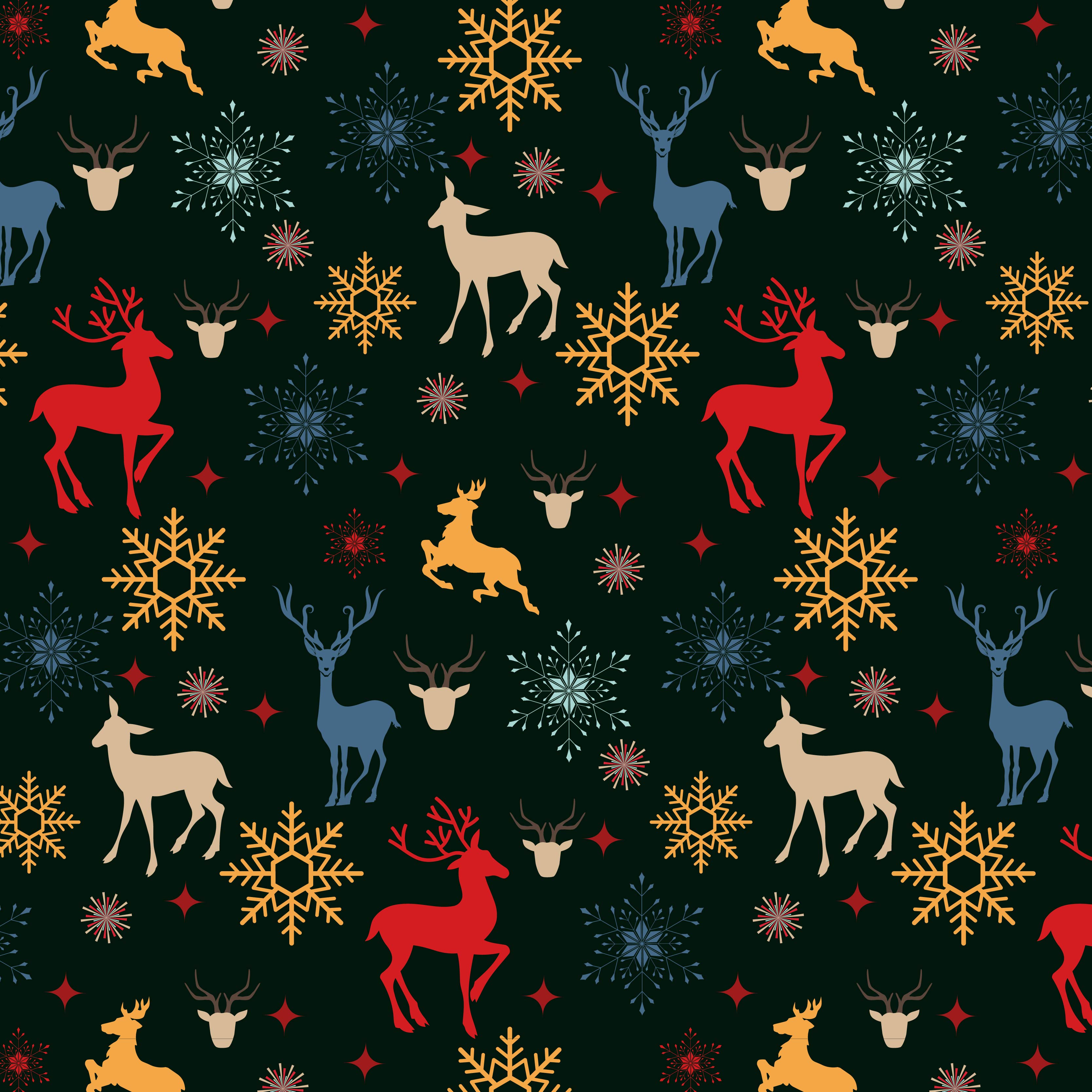 Christmas Reindeer Pattern Design 1409293 Vector Art at Vecteezy