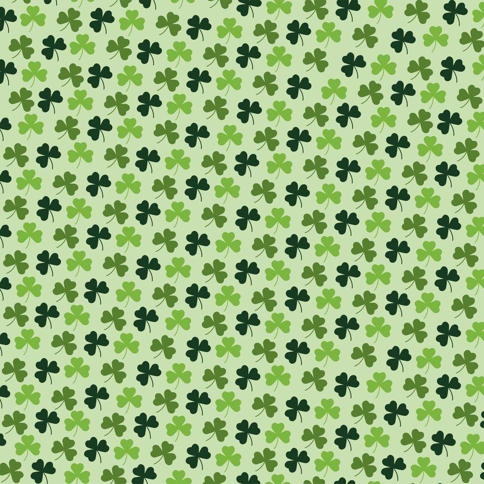 Clover leaves pattern background vector