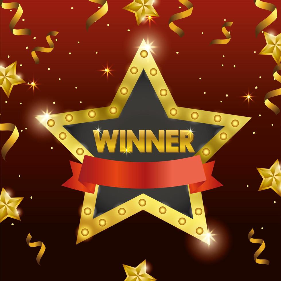 Award celebration template design with star vector