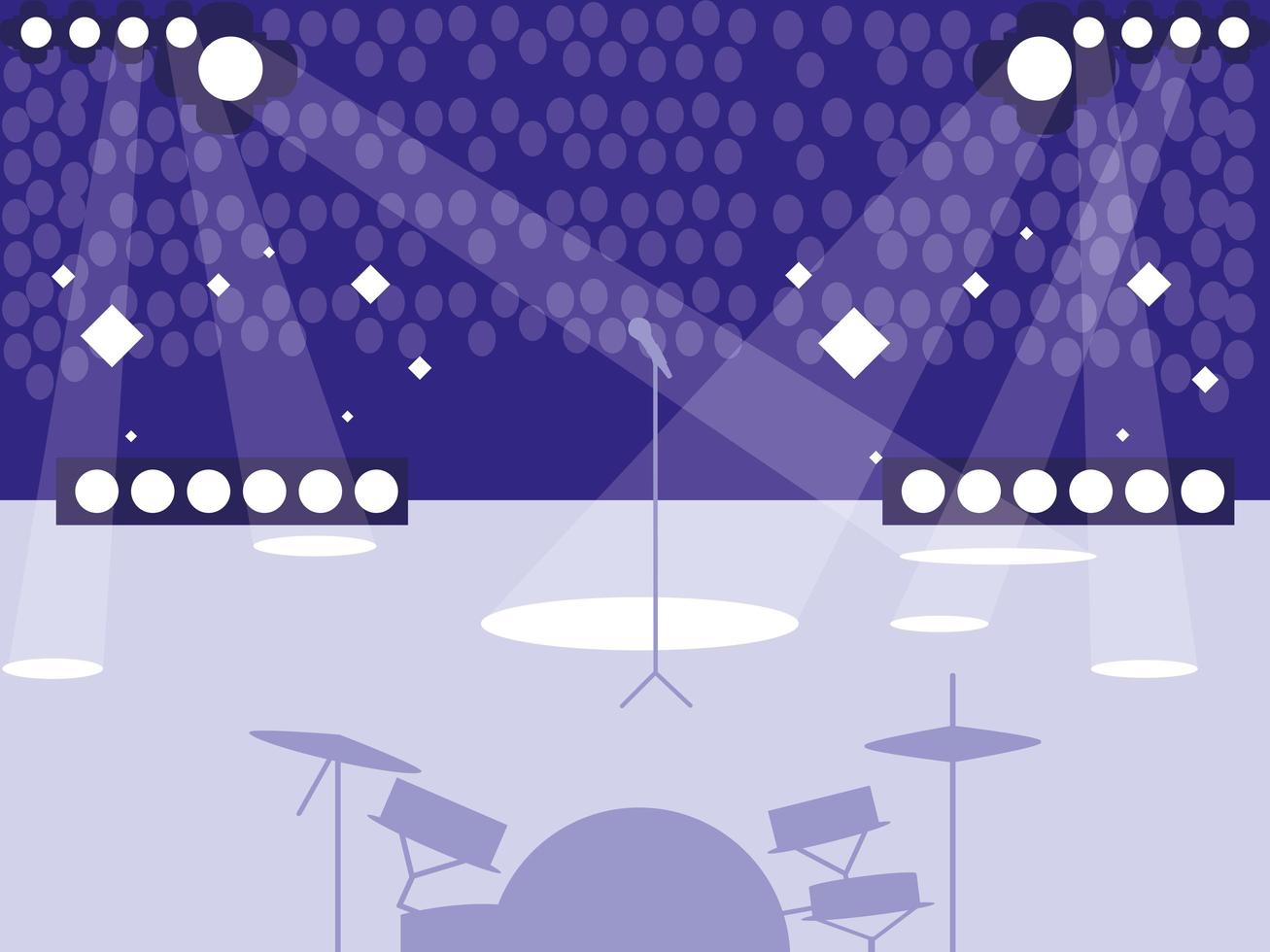 Stadium with rock concert vector