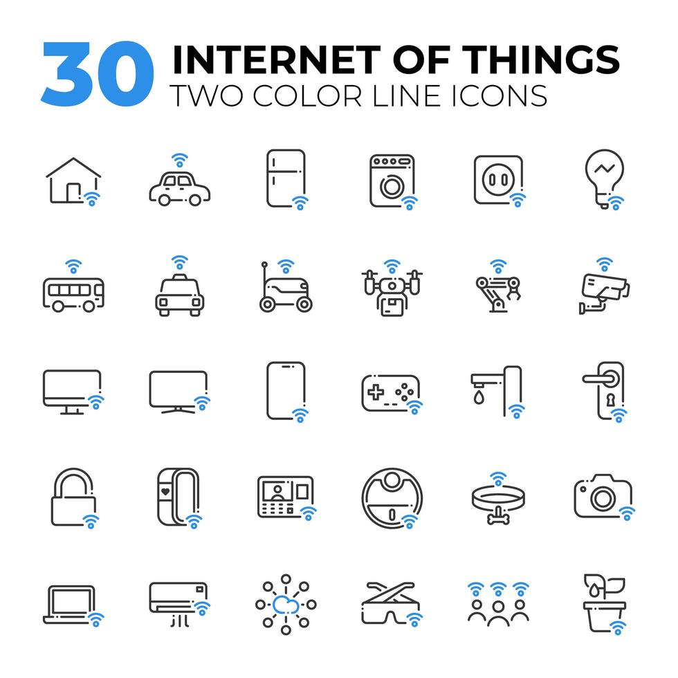 Set of Internet of Things Icons vector