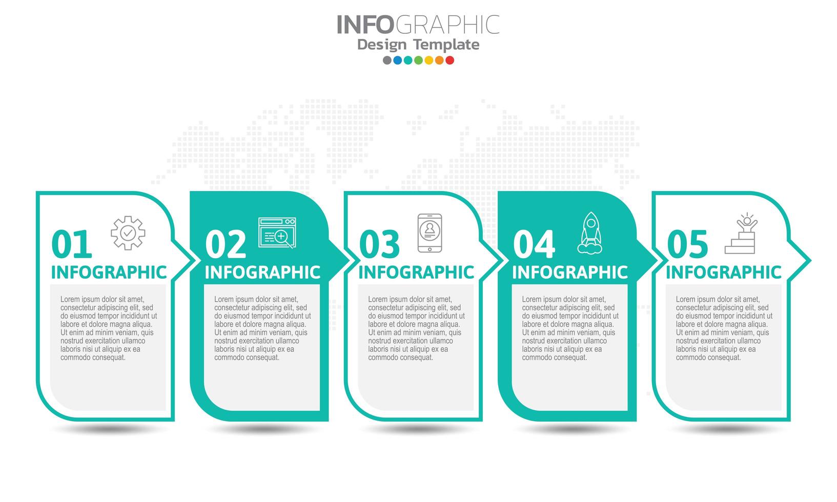 Infographics for business concept with icons vector