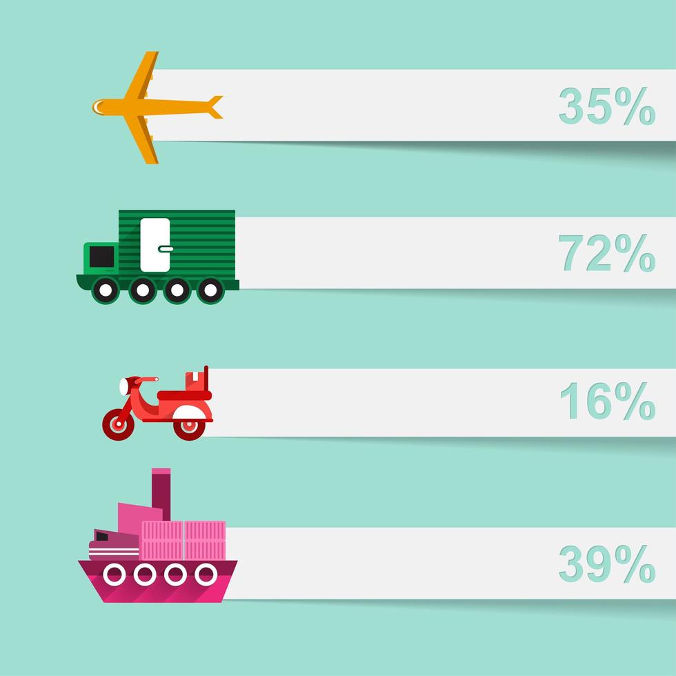 infografía vset de información logística. vector