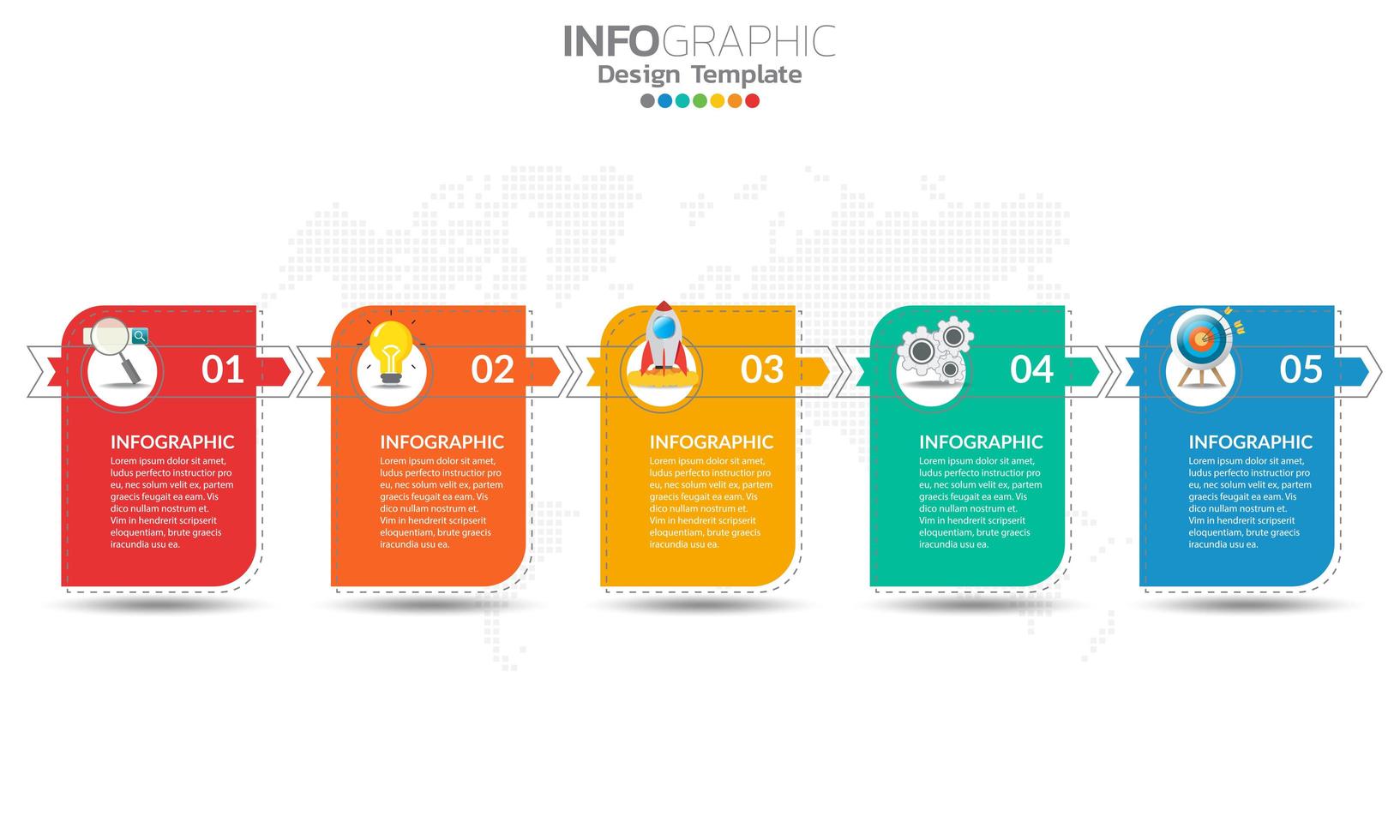 Infographics for business concept with icons vector