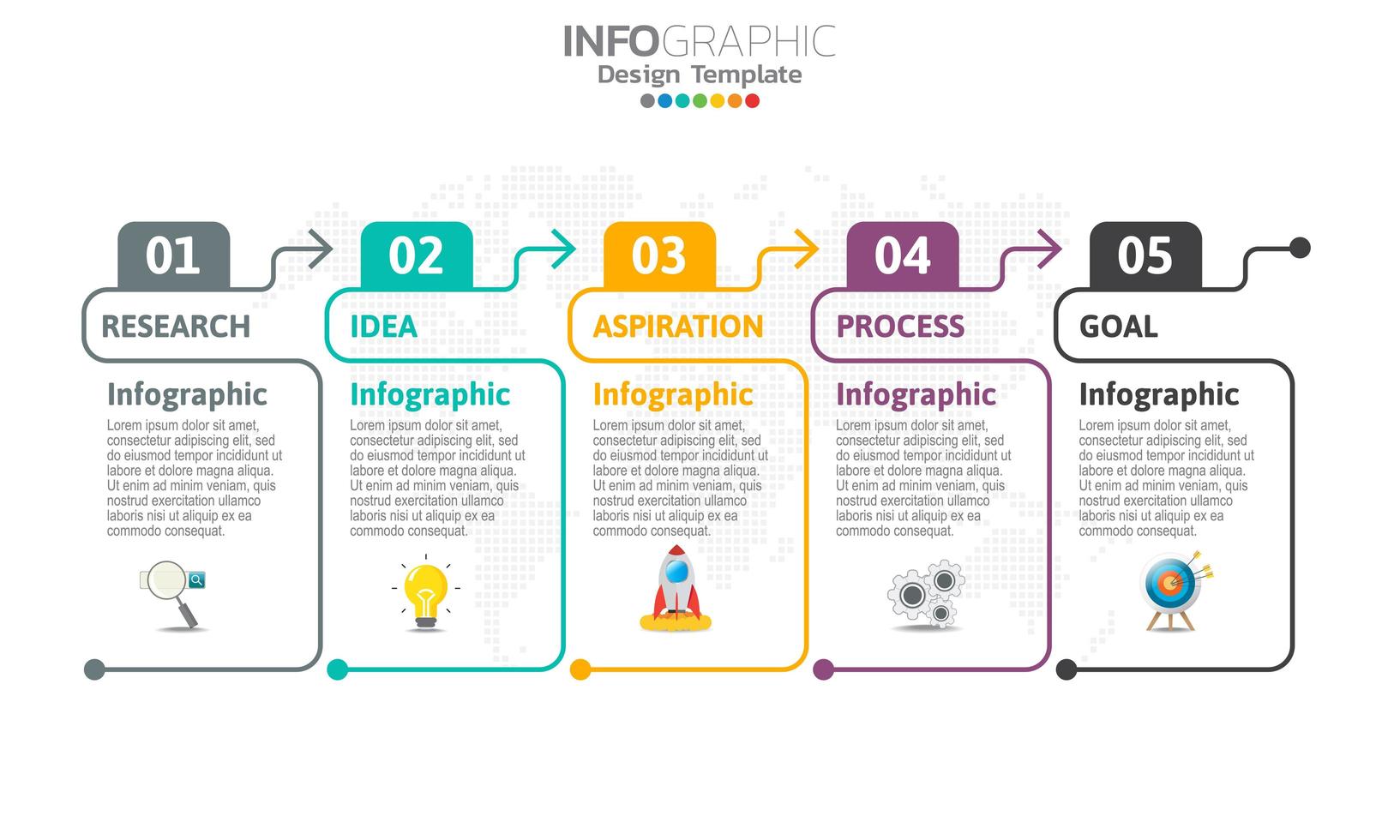 Infographics for business concept with icons vector