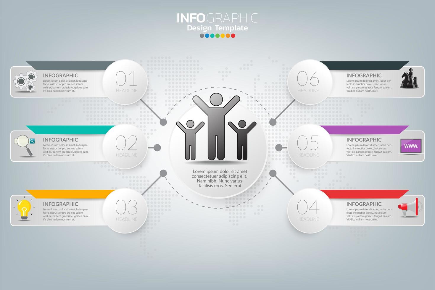 cómo tener éxito en la infografía empresarial vector