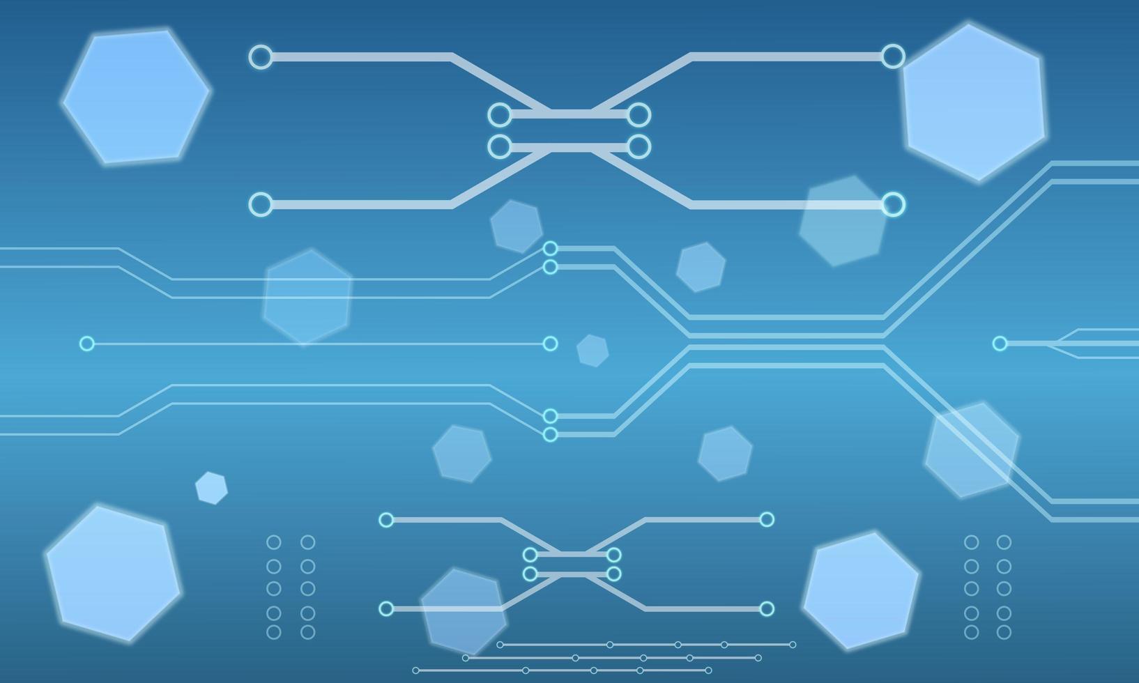 diseño de placa de circuito hexagonal de alta tecnología abstracta vector