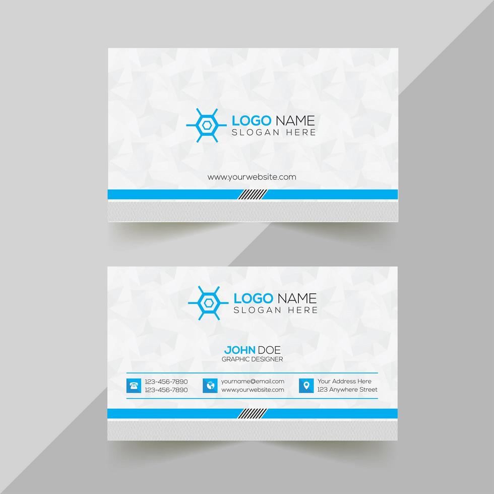 Clean And Minimal Business Card Design vector