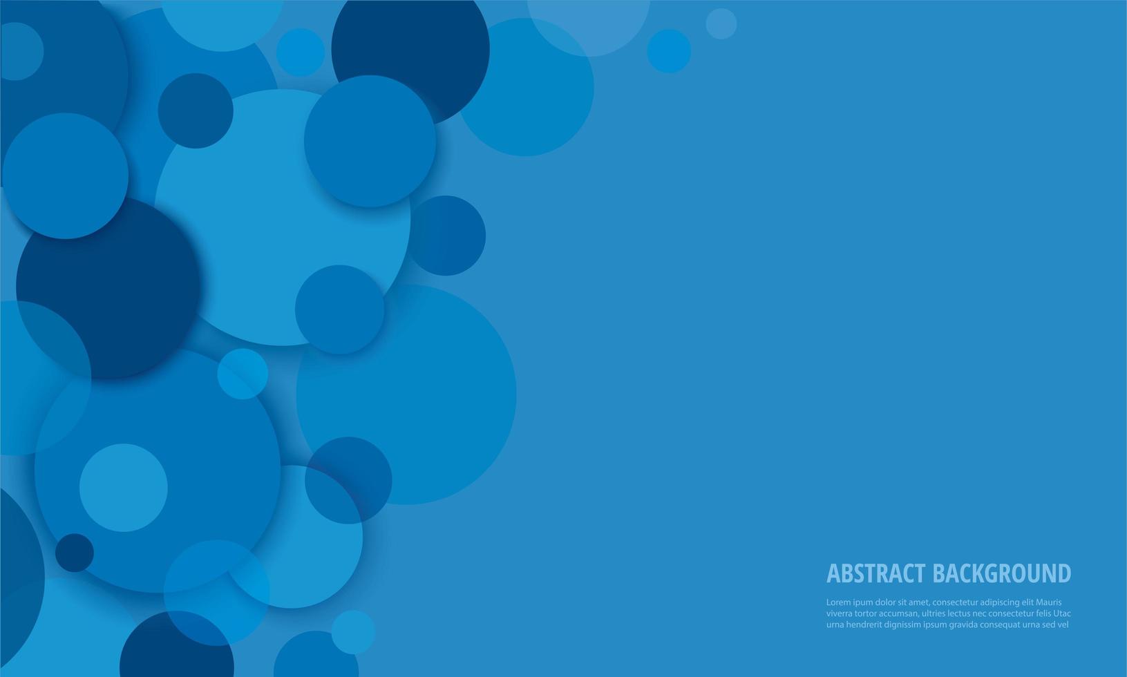 Abstract blue circle background with copy space vector