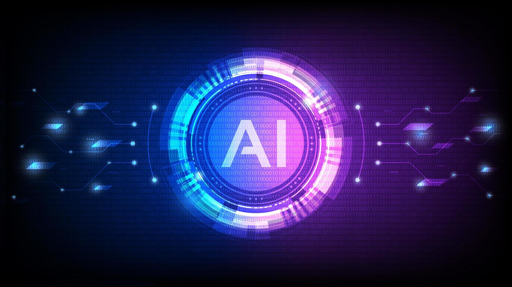 Hologram Artificial Intelligence Design vector