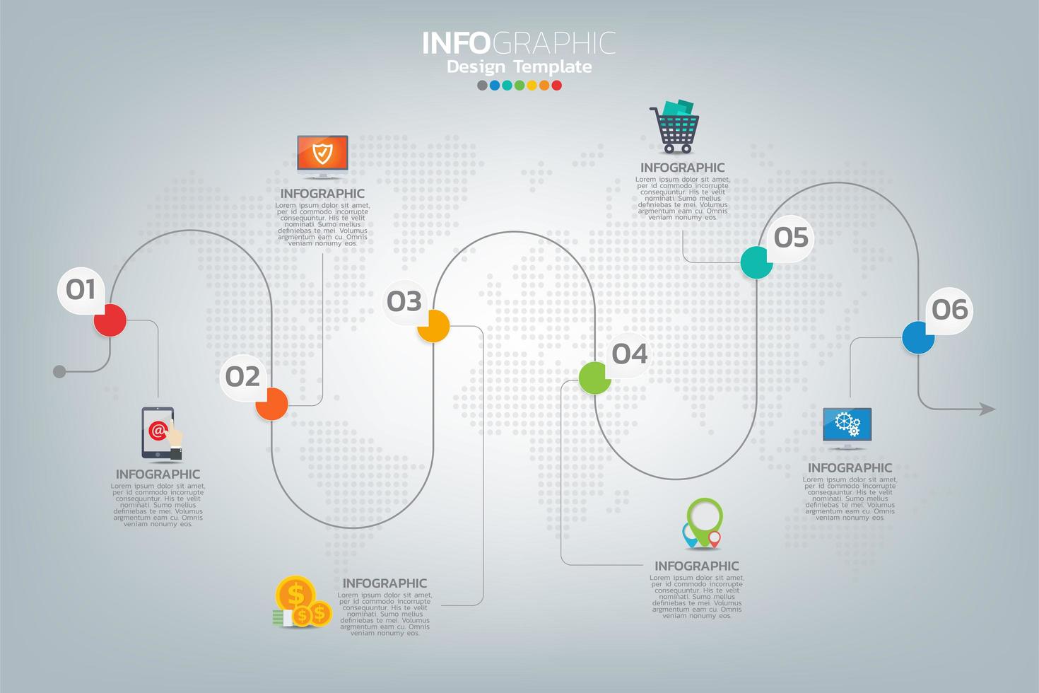 cómo tener éxito en la infografía empresarial vector