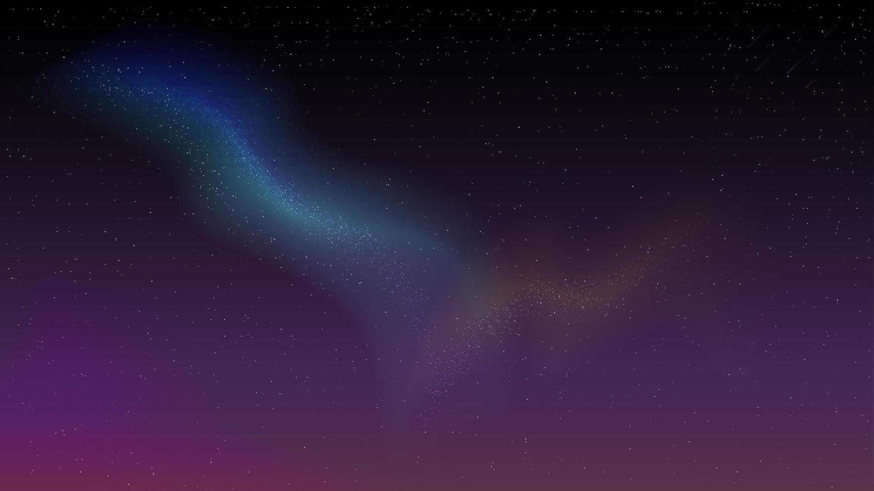 Aurora borealis nocturnal sky vector