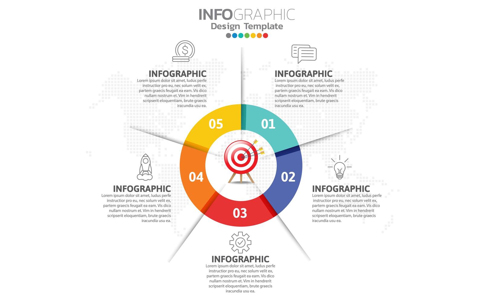 Infographics for business concept with icons vector