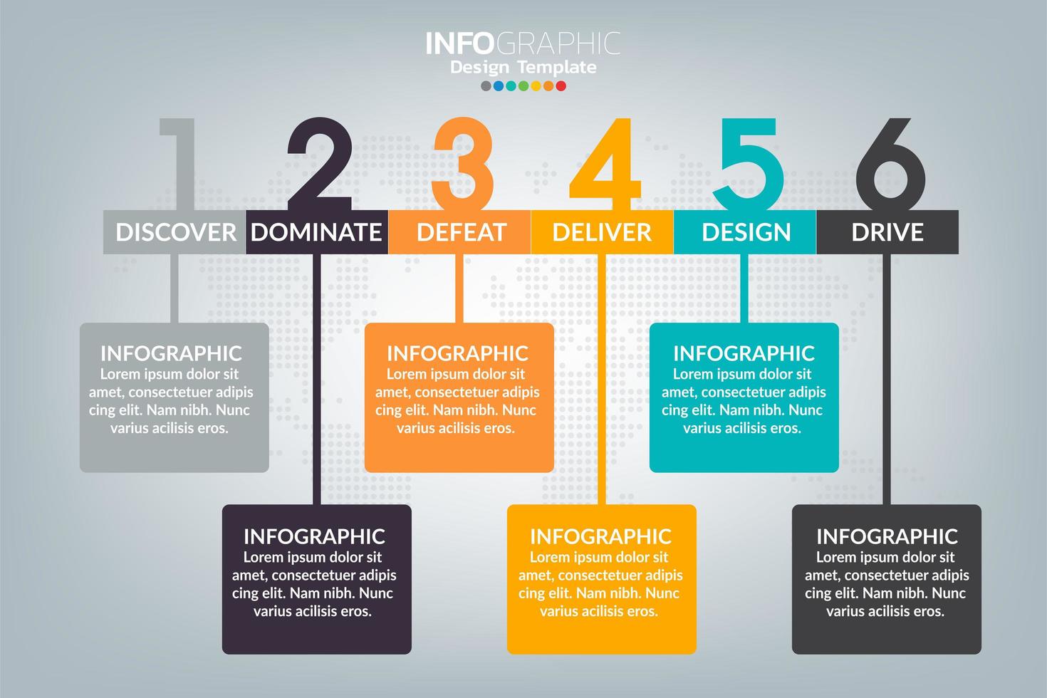 cómo tener éxito en la infografía empresarial vector