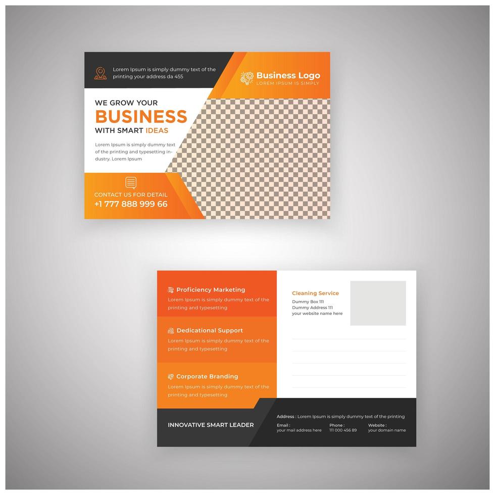 Marketing Material Postcard Template vector