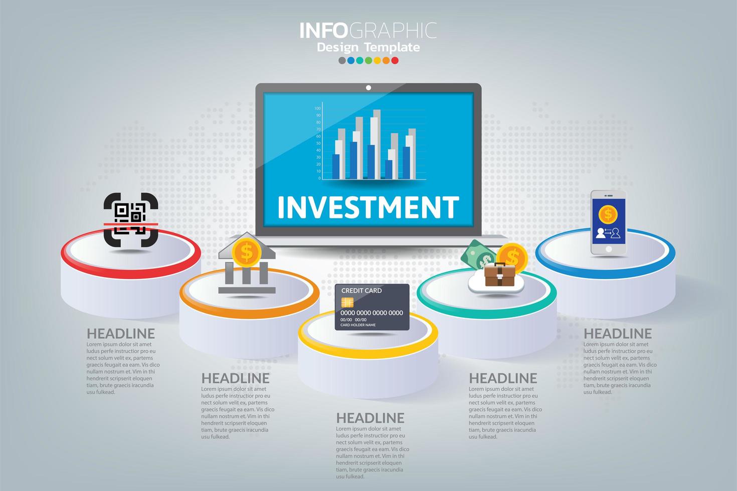 cómo tener éxito en la infografía empresarial vector