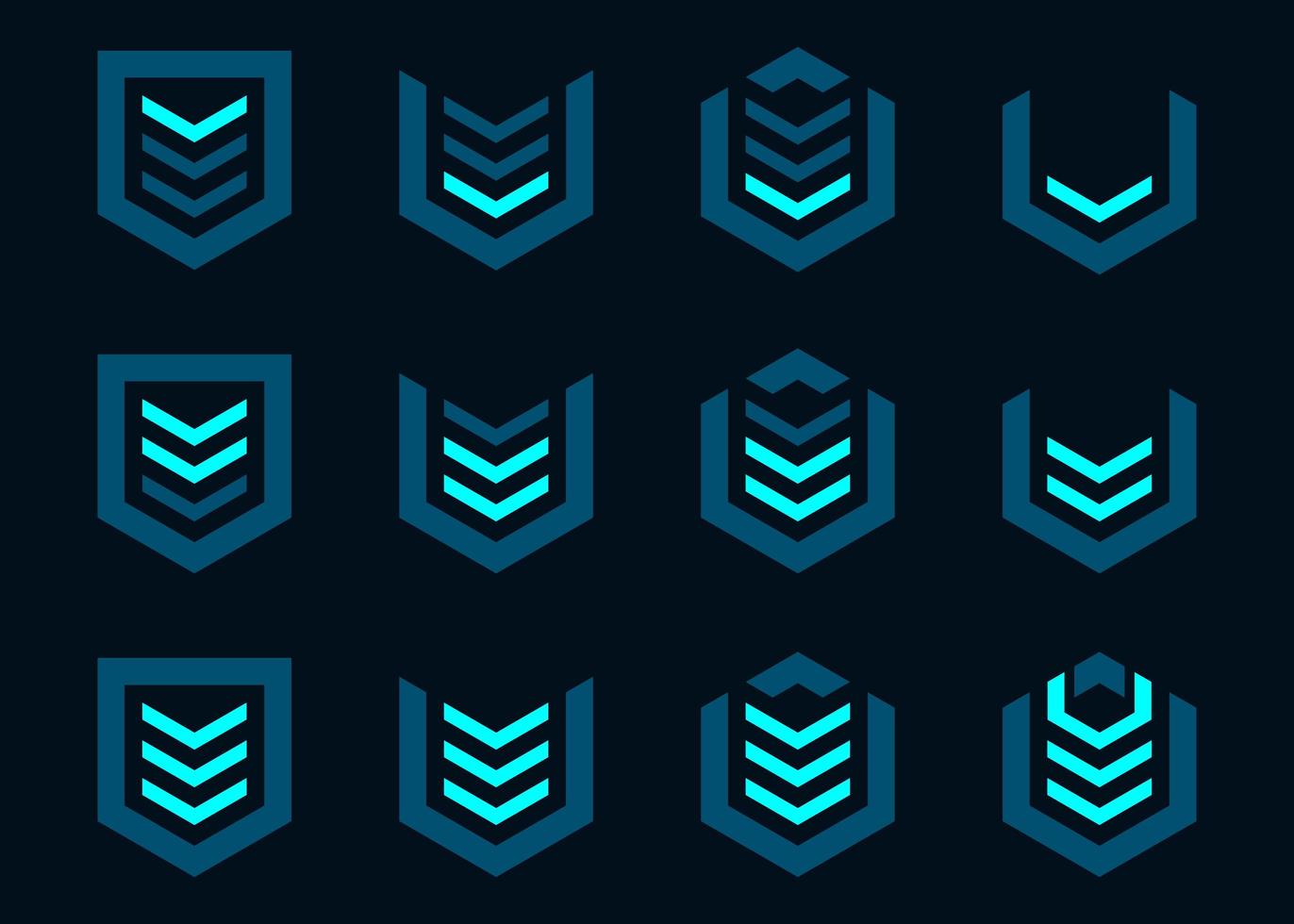 Game rank online futuristic hud set vector