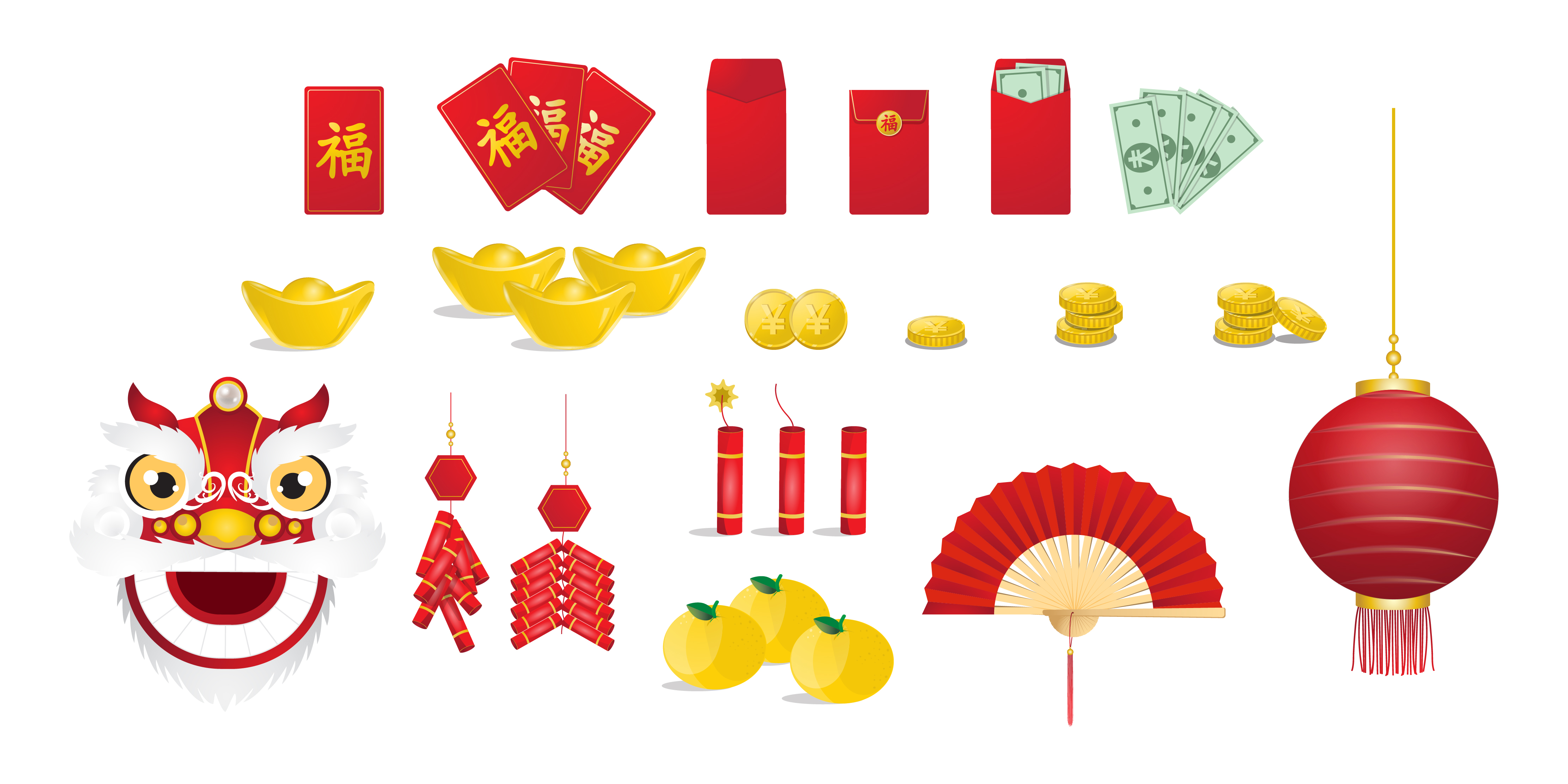 Chinese New Year Elements 1410044 Vector Art at Vecteezy