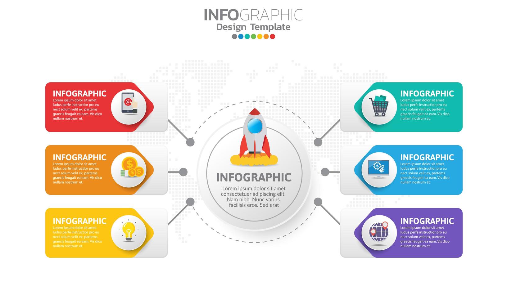Timeline infographic template with arrows vector