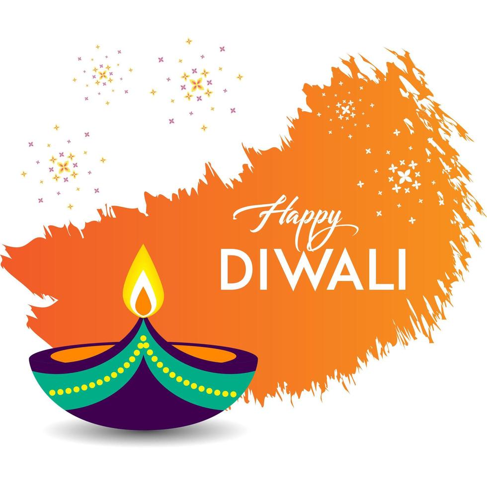 Happy Diwali card design with lightning 1410065 Vector Art at Vecteezy