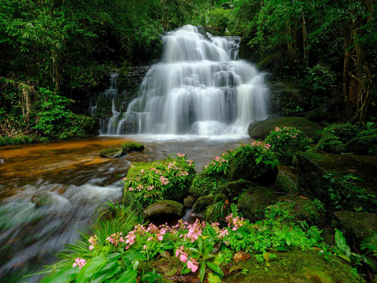 fondo de cascada suave foto