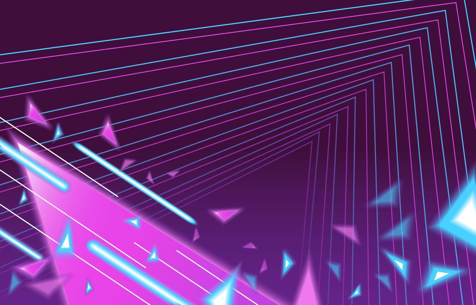 Neon Perspective Landscape Background vector