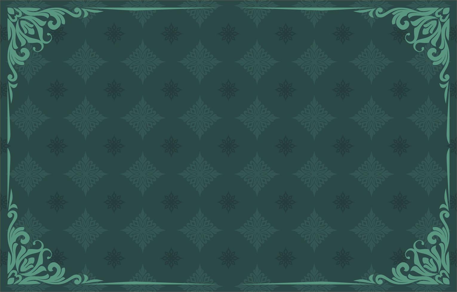 fondo ornamental verde vintage vector