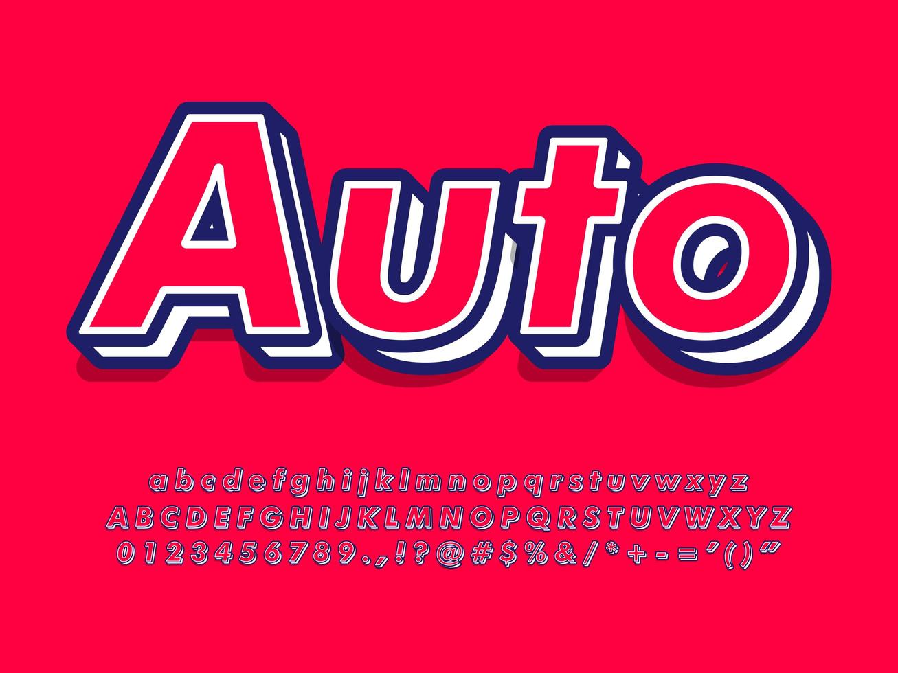 Red alphabet and text vector
