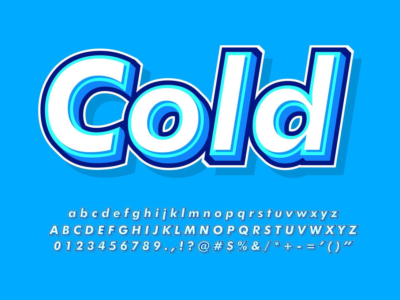 3d blue and white alphabet on blue background vector