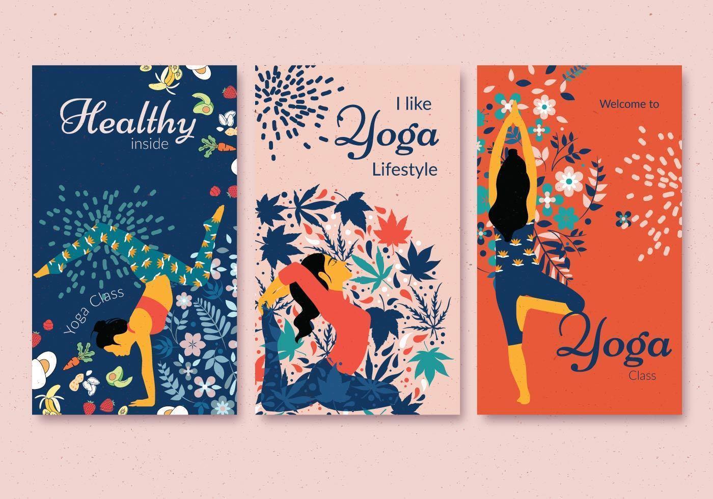 Health Lifestyle Flyer Set vector