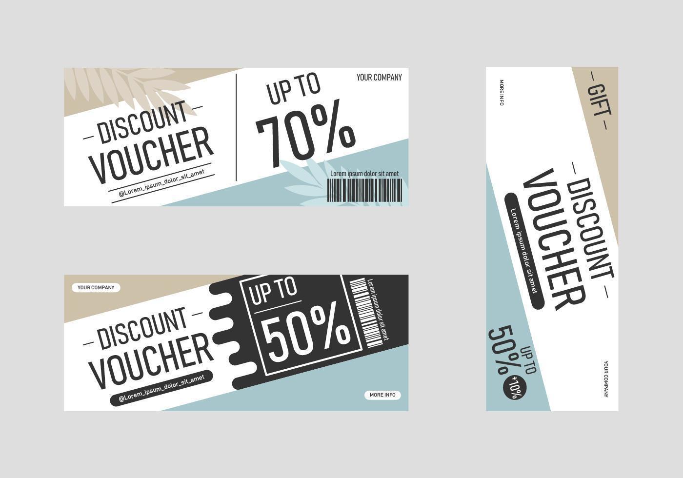 Gift Voucher Templates vector