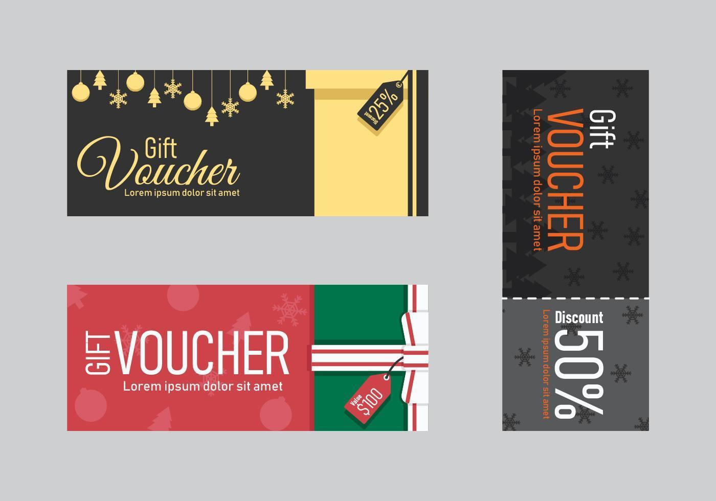 Gift Voucher Templates vector