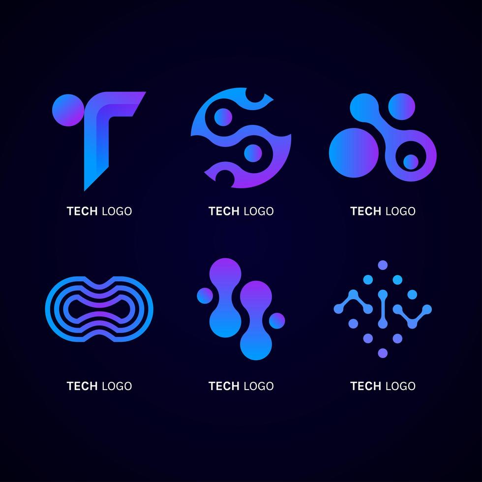 logotipos de dispositivos de alta tecnología vector