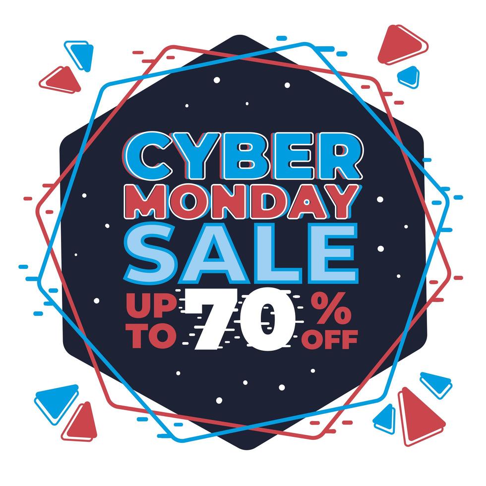 Abstract Geometric Cyber Monday Sale vector