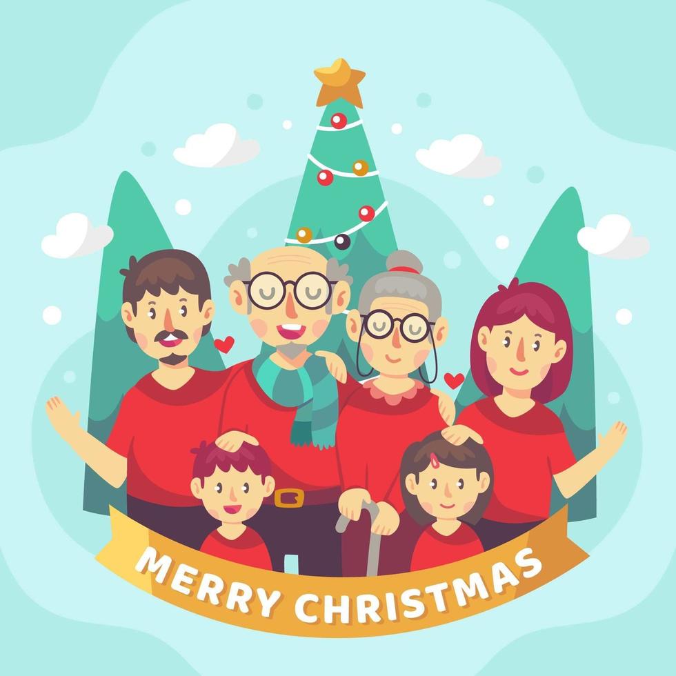 Christmas Family Gathering vector