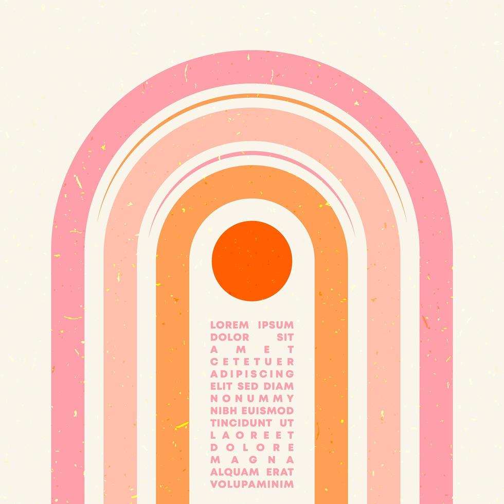 Minimal geometric typography design for flyers vector