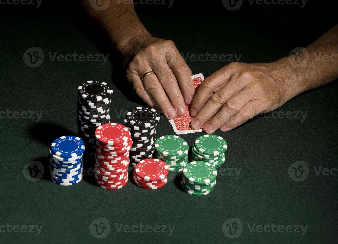 Casino poker table concept photo