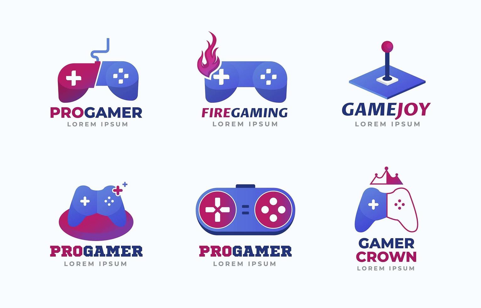 colección de logotipos de juegos vector