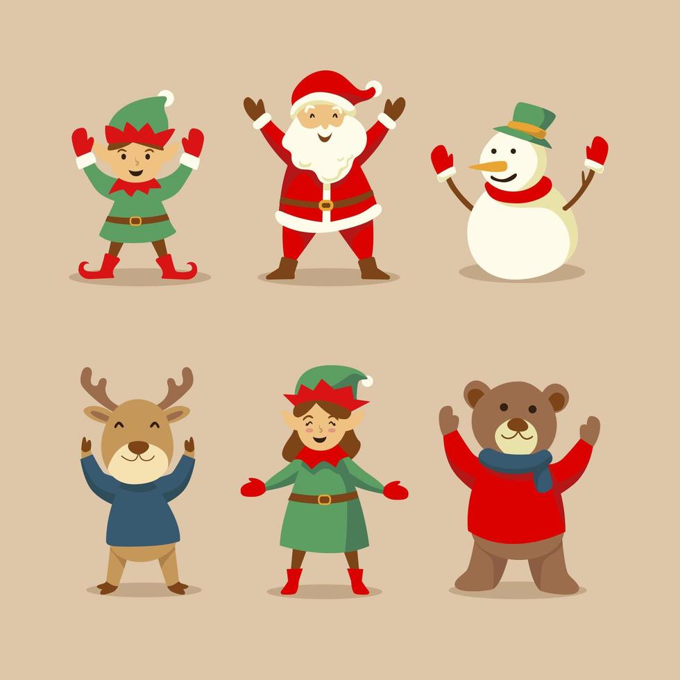 Christmas Character Set vector