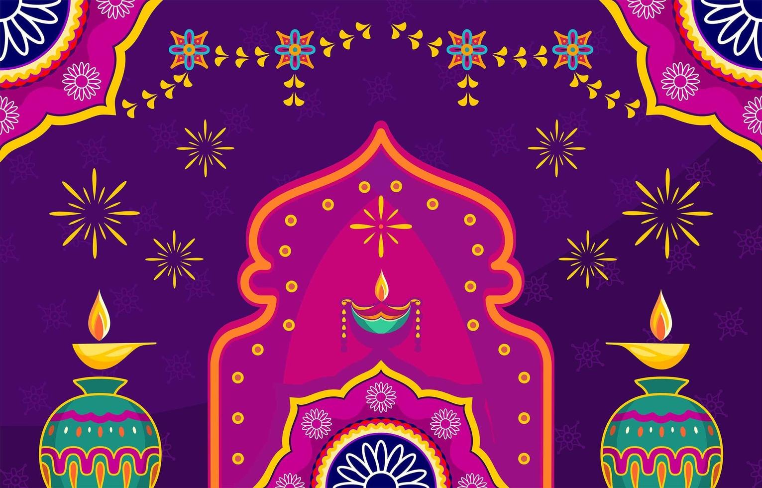 concepto festivo del día de diwali vector