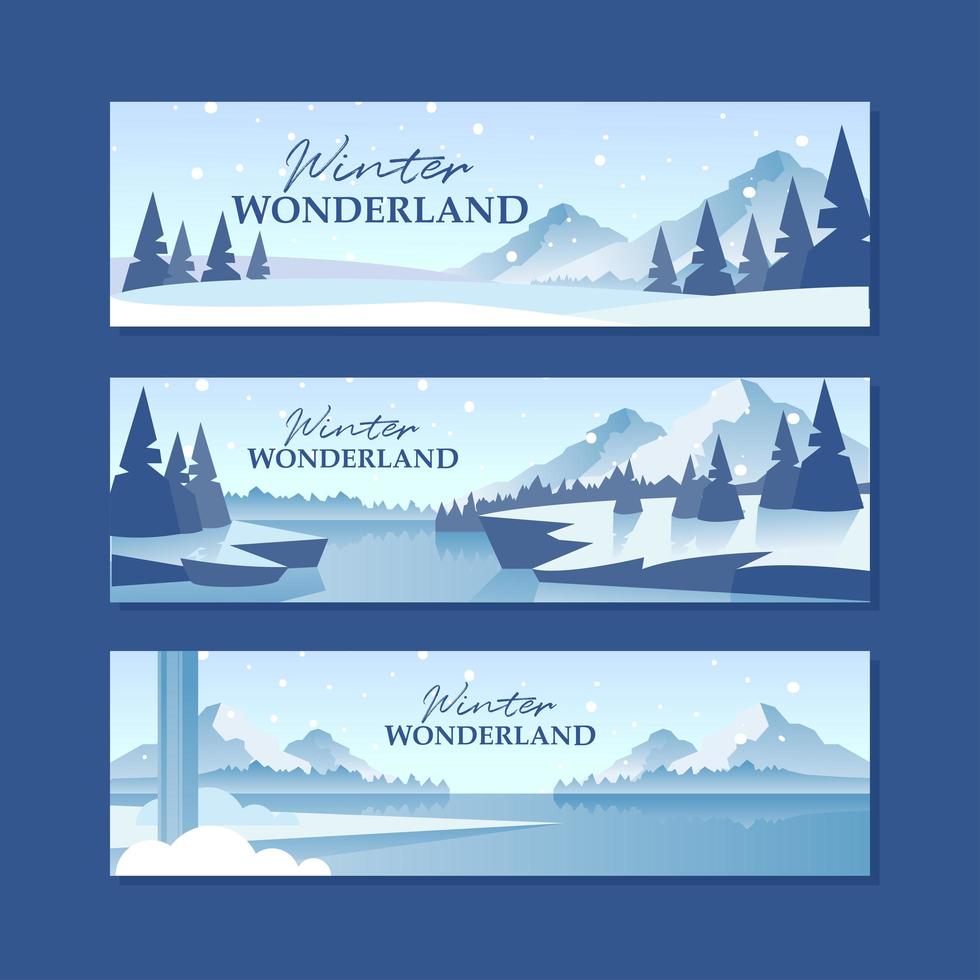 Snow Falling In a Wonderland vector